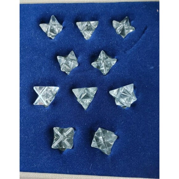 Boxed Set Of TEN Merkaba Clear Crystal - Picture 1 of 1